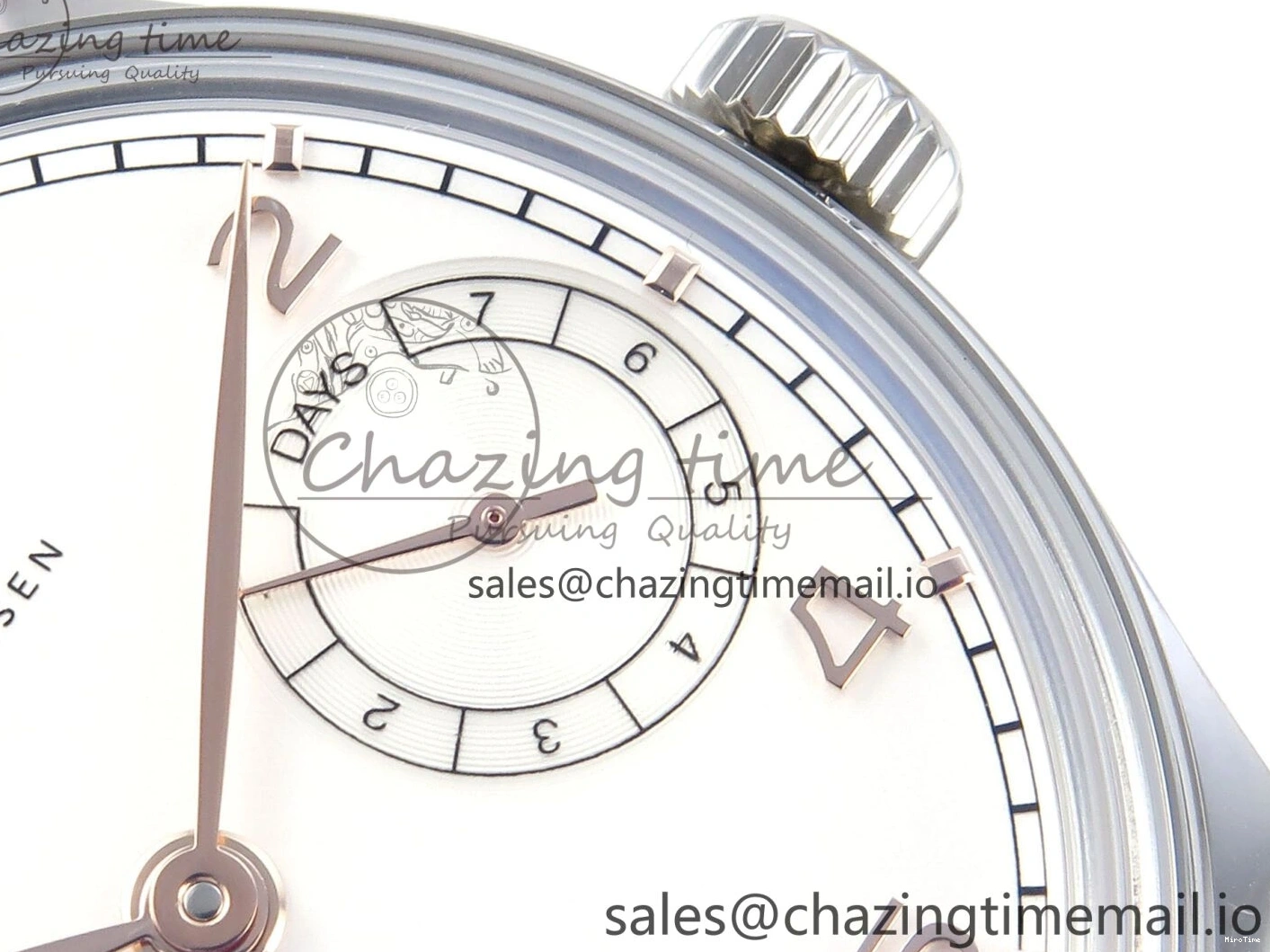 MIROTIME 0324 Portugieser Auto IWC0562A APSF 1:1 Best Edition White RG Dial on SS Bracelet A Unique 6991